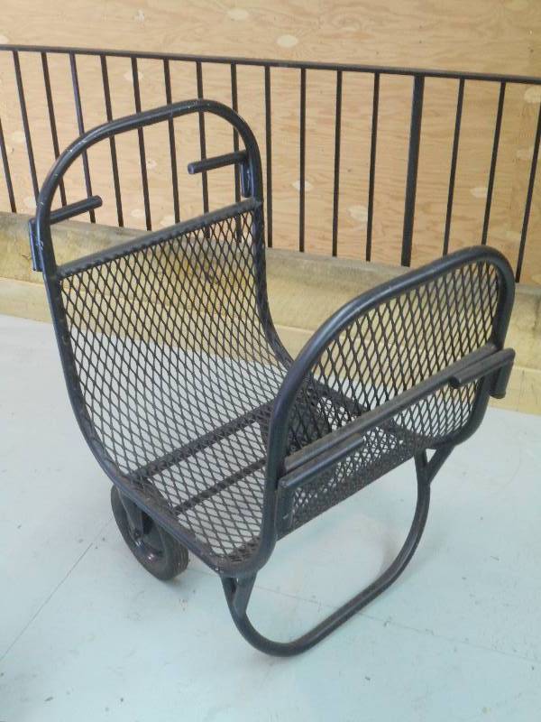 lot 146 image: Steel Firewood Cart, Good Condition...