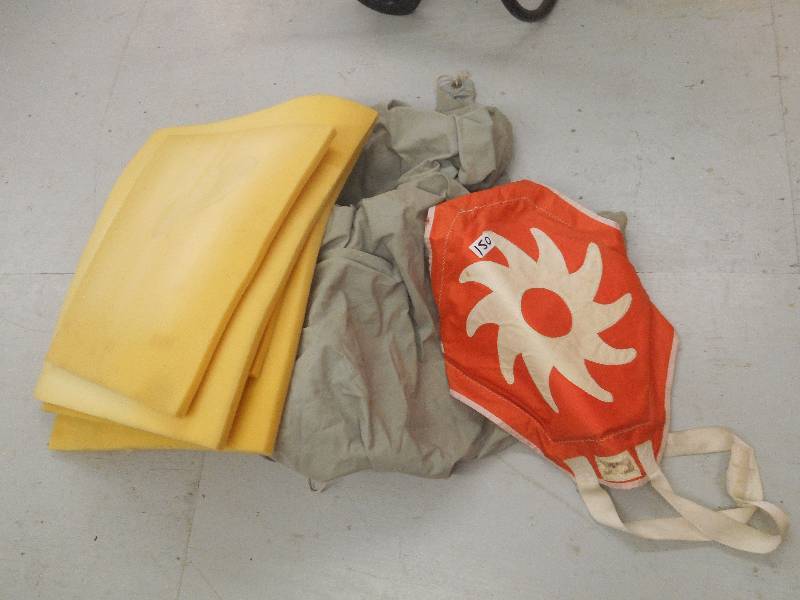lot 150 image: Lot Of Foam Pads, Canvas Tarp, Etc ...