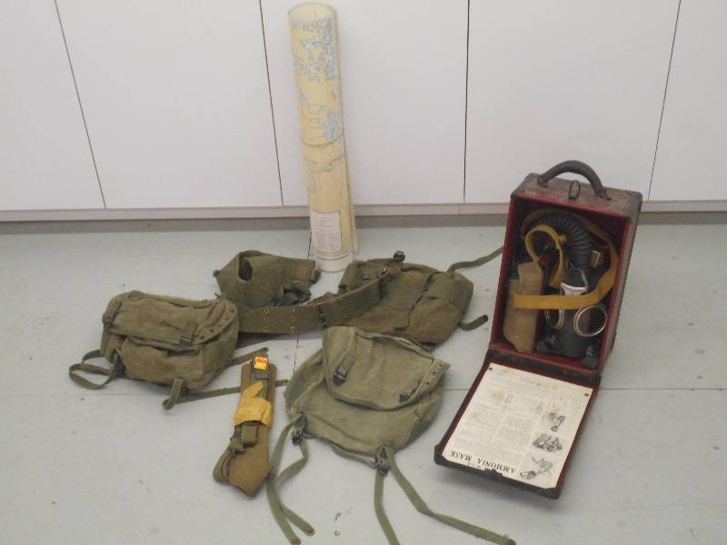lot 156 image: Lot Of Military Gas Mask With Case...