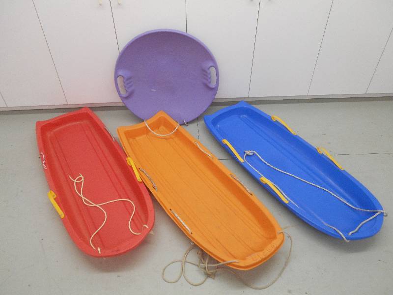 lot 157 image: Lot Of (4) Snow Sleds ...