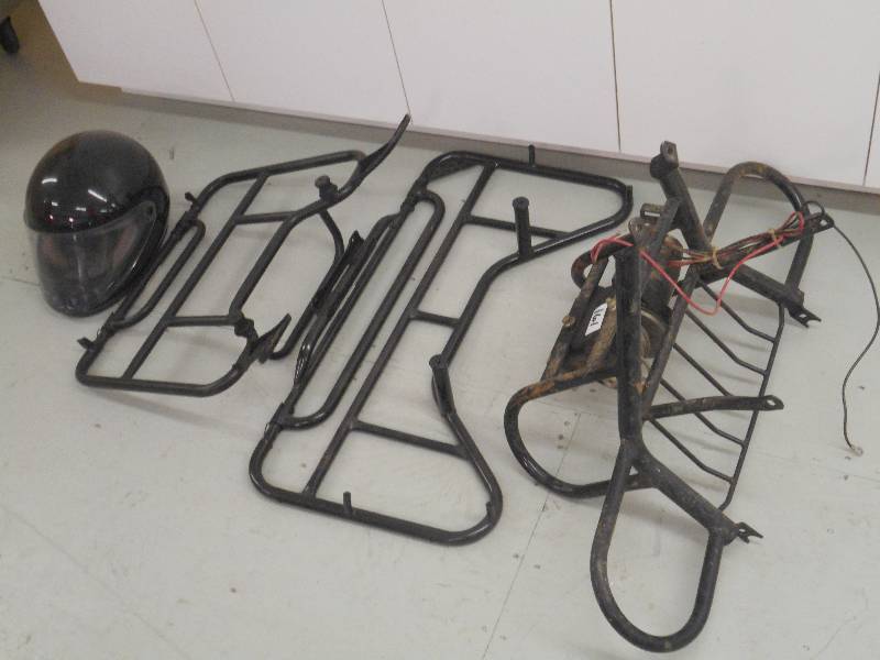 lot 161 image: Lot Of ATV Helmet, ATV Racks With ...
