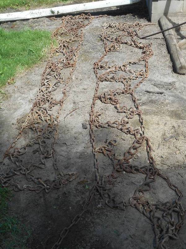 lot 199 image: Set Of Large Tractor Tire Chains ...