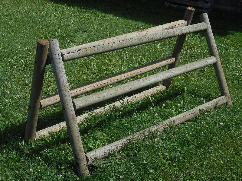 lot 204 image: (2) 7ft Wooden Fence Sections ...