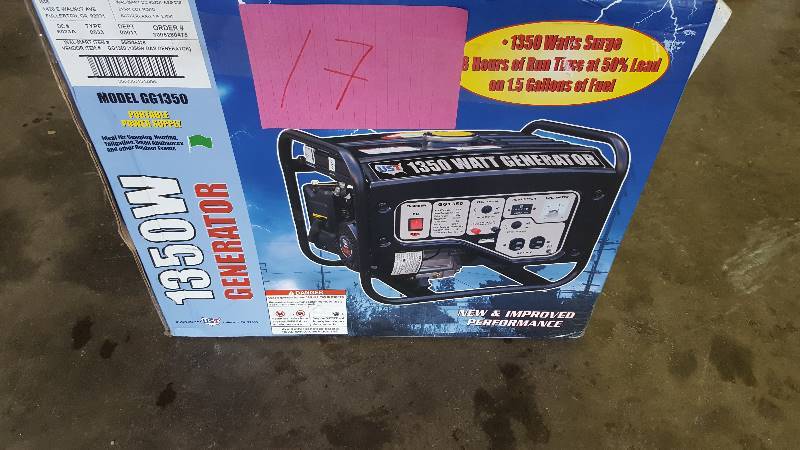UST Tools GG1350, 1100 Running Watts1350 Starting Watts, Gas Powered Portable Generator