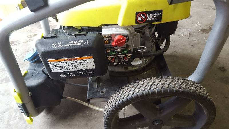 Ryobi 3100-PSI 2.5-GPM Honda Gas Pressure Washer with Idle Down used in good working condition - No gun and no hose included
