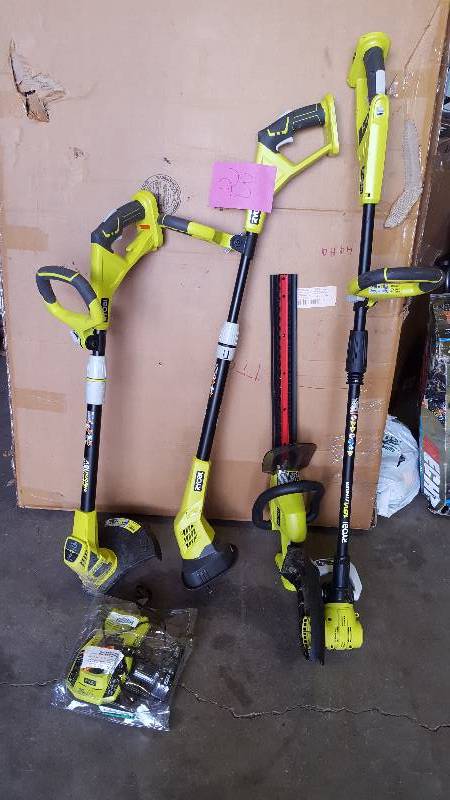 Lot of Assorted Ryobi outdoor cordless 18V tools - 1 battery and charger included