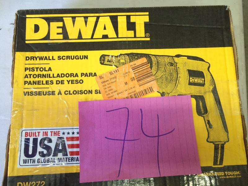 DEWALT 4000 RPM Variable Speed Reversible Drywall Scrugun-DW272 in like new condition