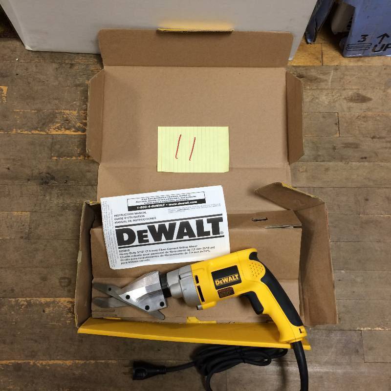 lot 11 image: Dewalt 516 Variable Speed Electric Cement Siding Shear model d28605