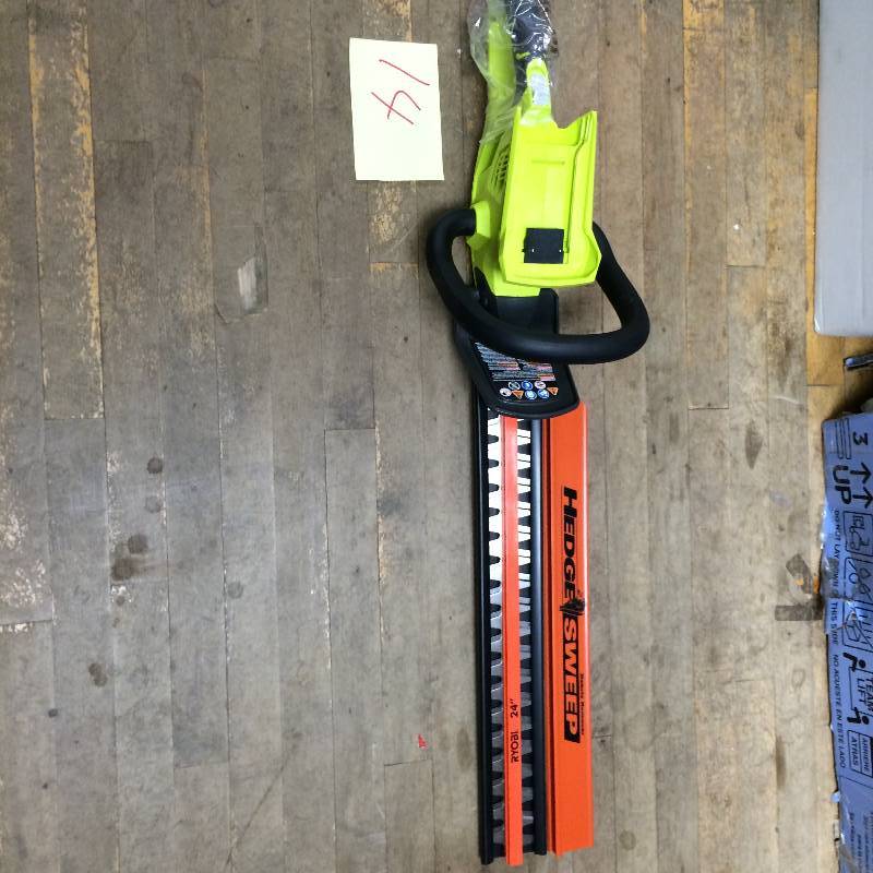 lot 14 image: Ryobi 24 in. 40-Volt Lithium-ion Cordless Hedge Trimmer - Battery and Charger Not Included new