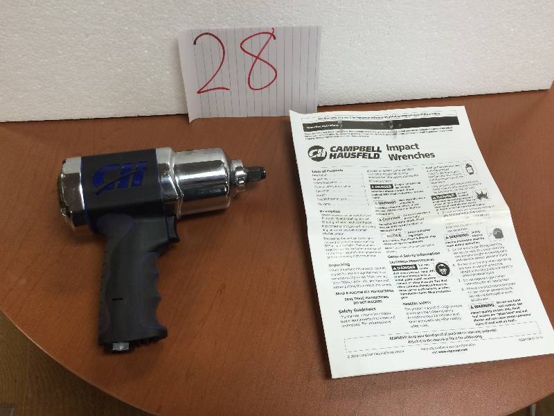 lot 28 image: Campbell Hausfeld Impact Wrench, 12 in., 8,000 RPM  TL1402