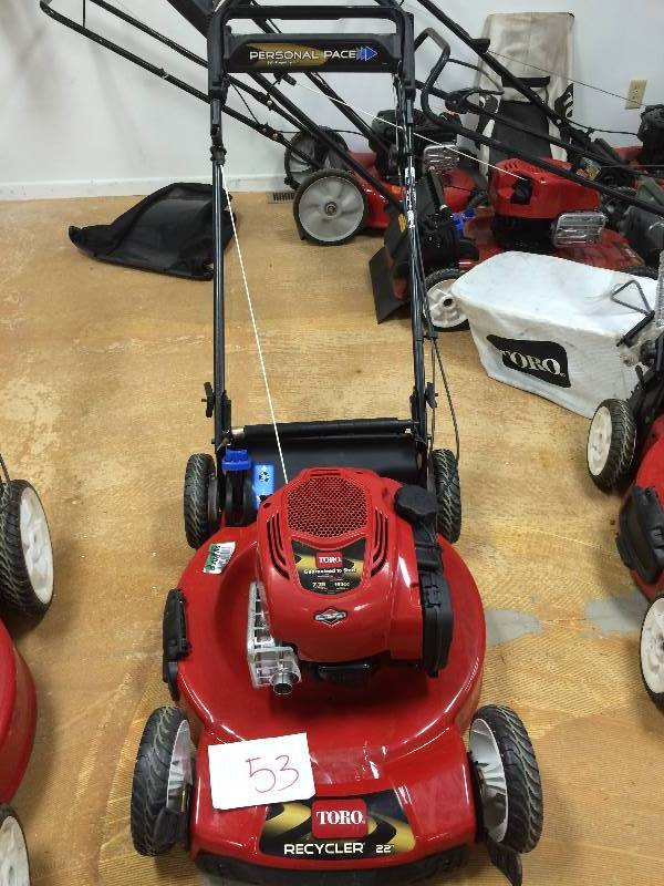 lot 53 image: Toro Recycler (22) 163cc Personal Pace Lawn Mower used  WORKING CONDITIONS