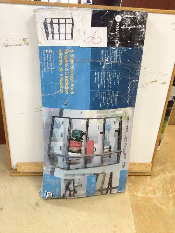 lot 66 image: Whalen 4 Shelf Storage Rack new