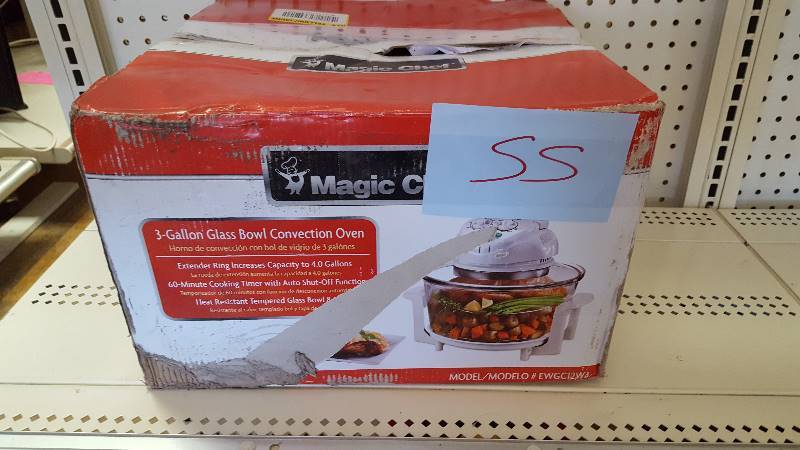 lot 55 image: MAGIC CHEF EWGC12W3 Glass Bowl Convection Oven New