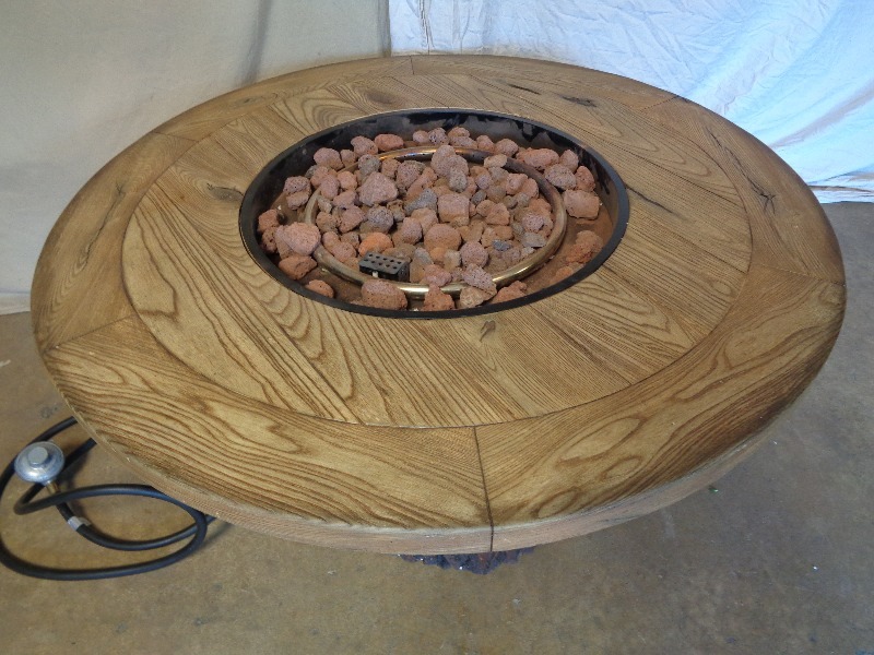 Log Themed Propane Fueled Firepit