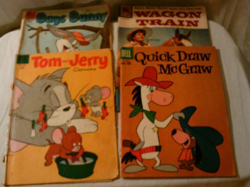 Comic Books- set of 4, Bugs Bunny- 1955, Quick Draw, Wagon Train