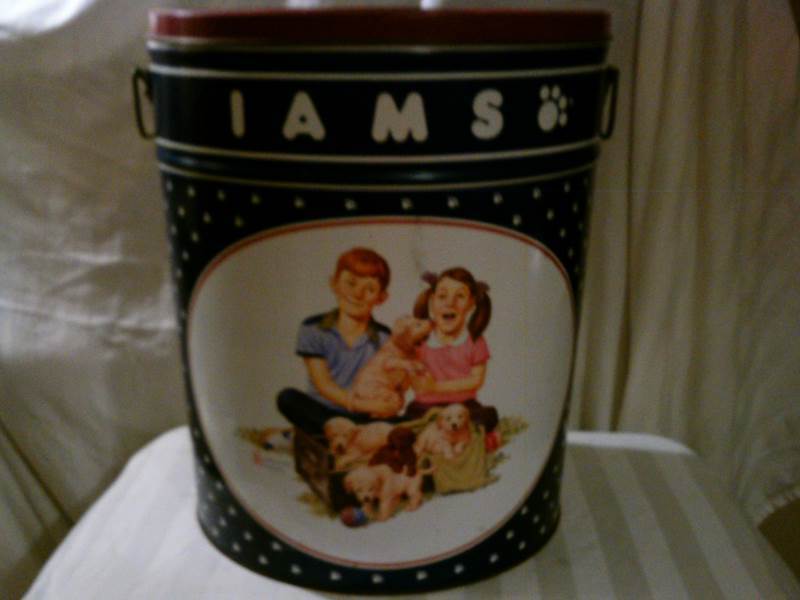 Iams Dog Food Metal Container, Huge
