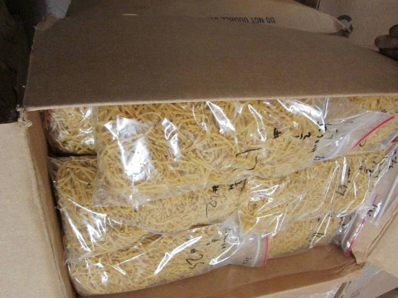 Large wholesale box of noodles, box...