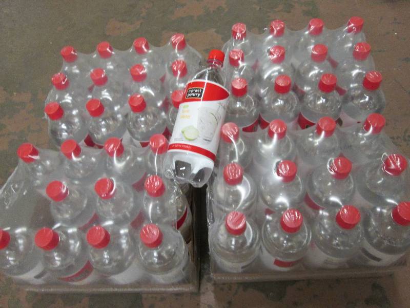 Four 12 packs of diet tonic water f...