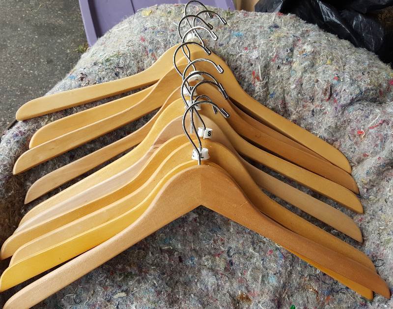 Lot of 30 proffessional wood coat hangers