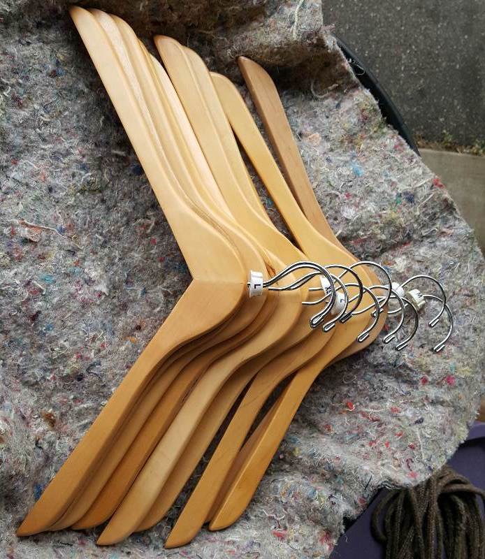 Lot of 30 proffessional wood coat hangers