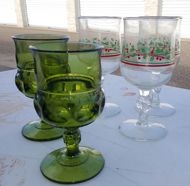 Lot of five glasses