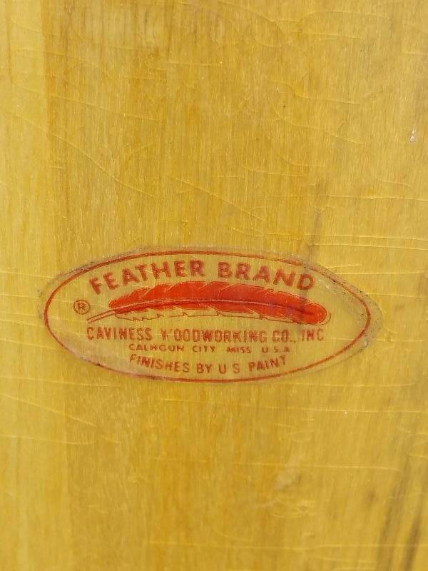 Vintage Feather Brand Wooden Oar