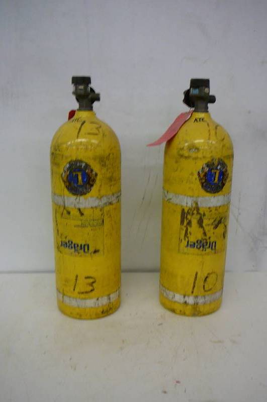 lot 5 image: Tanks Drager Model PA-80 -P22 Compressed air Breathing Tank  2 count