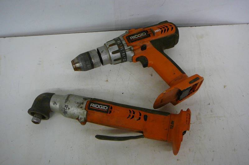 lot 15 image: Ridgin Drills no Batteries 18-12 Volts