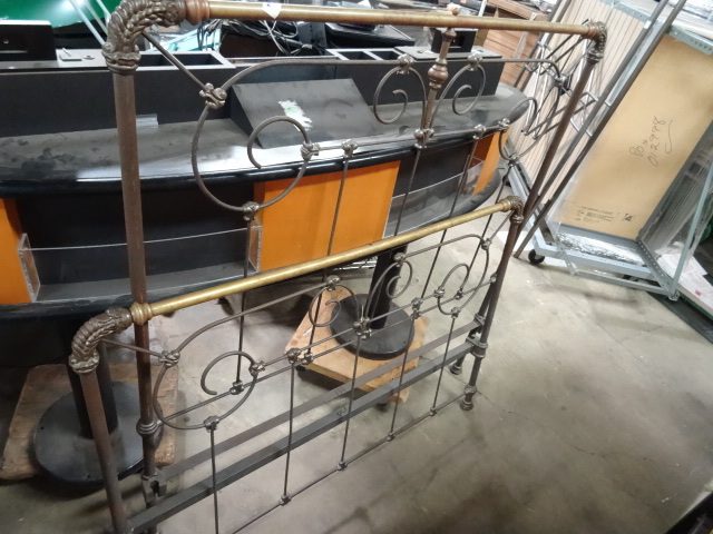 lot 2 image: Metal and Brass Decorative Wood Frame