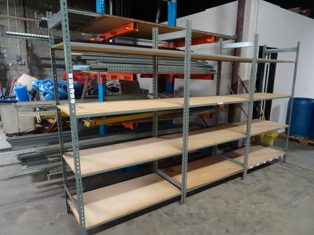 lot 51 image: Shelving Unit Metal Framed