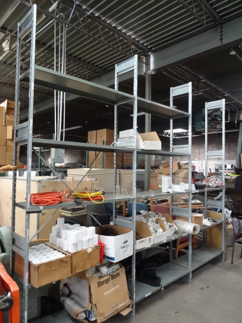 lot 55 image: Shelving Unit Metal Framed