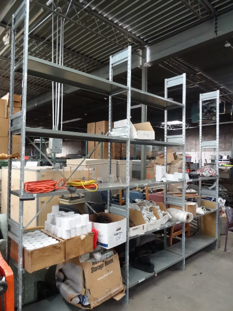 lot 57 image: Shelving Unit Metal Framed