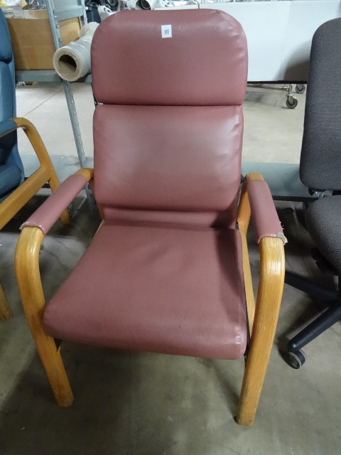 lot 111 image: Hill Rom Hospital Chair. Seat Rocks
