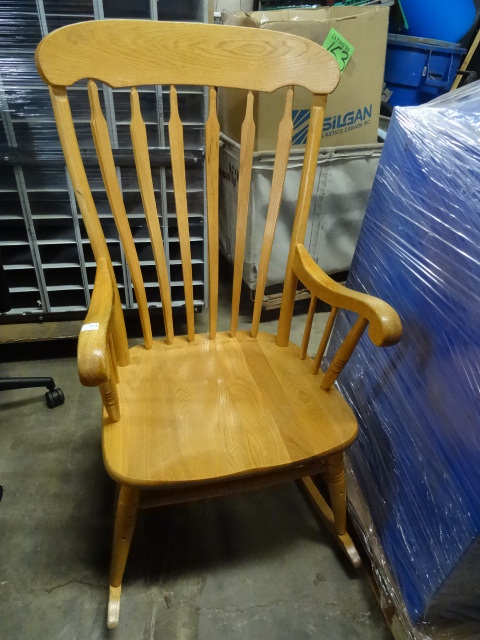 lot 135 image: Wooden Rocking Chair