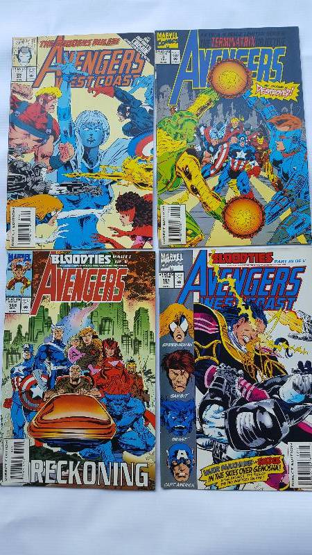 Lot of 4. Marvel Comic books.  Avengers