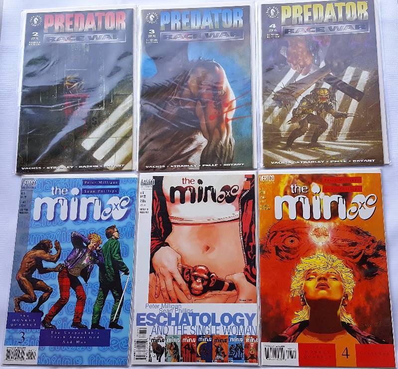 Lot of 6. 3 Dark Horse - Predator Race War. 3 DC Comics - The Minx.