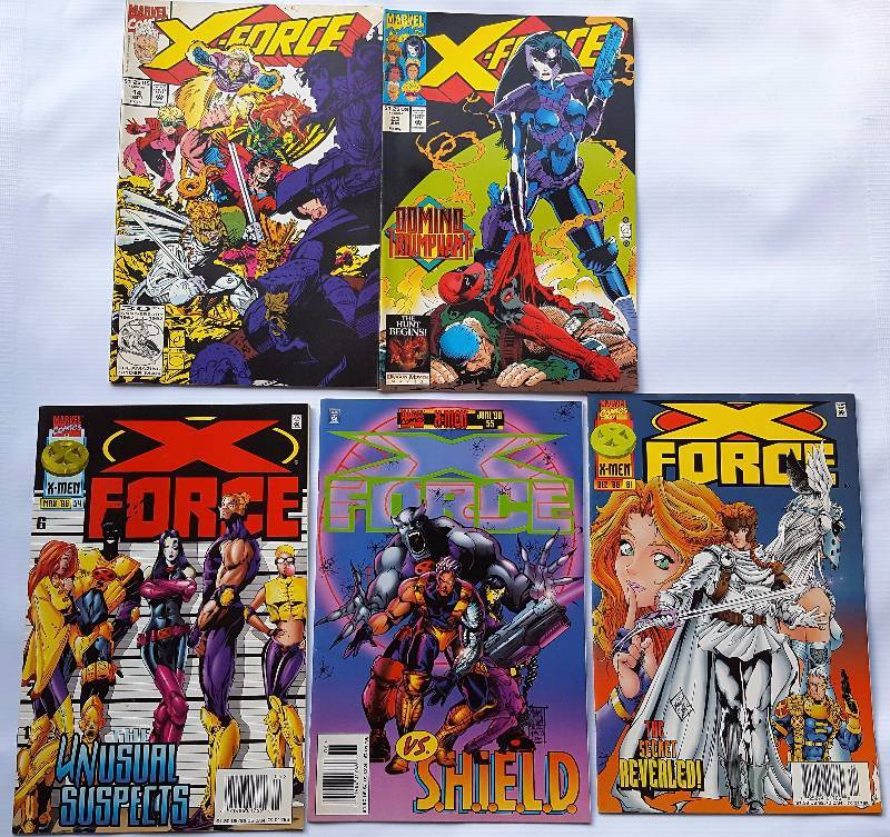 Lot of 5 Marvel Comics - X-Force