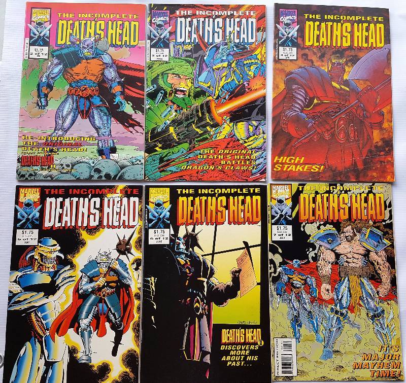 Lot of 12 Marvel Comics - 11 of The Incomplete Deaths Head. 1 of The Deaths Head 2.