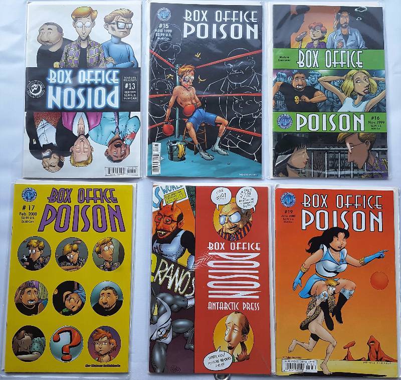 Lot of 6. Antarctic Press - Box office Poison Comics