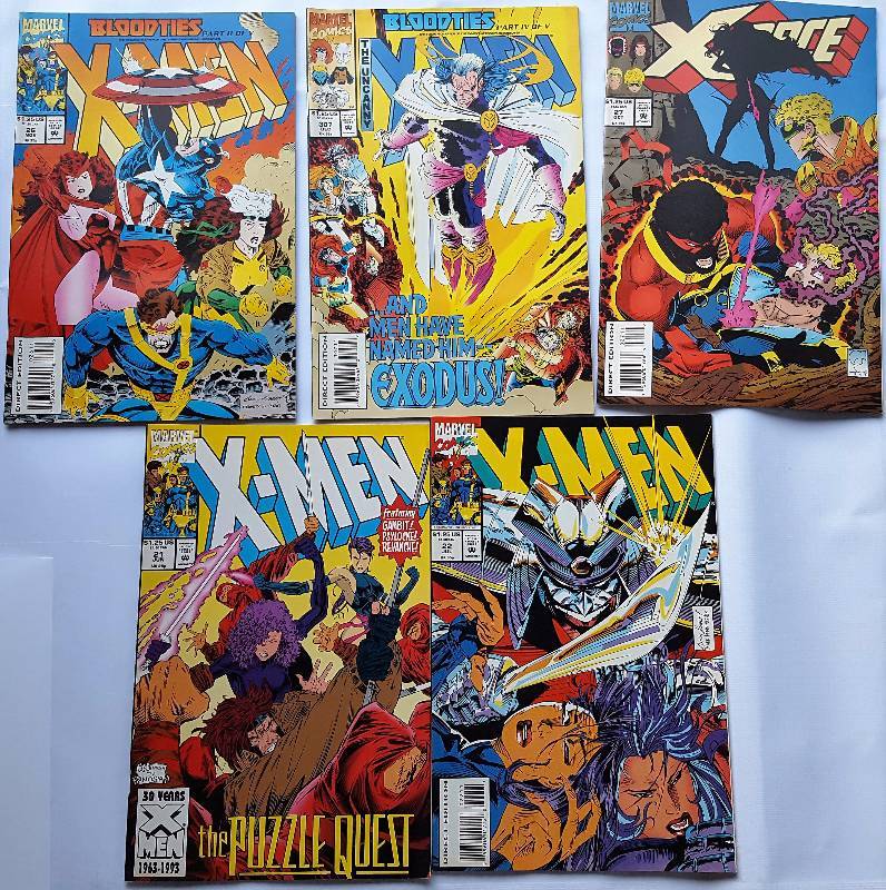 Lot of 5. Marvel Comics X-Men