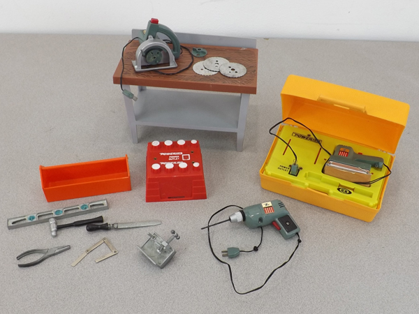 Lot of Vintage IDEAL POWERMITE Tool Toys