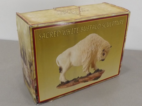 New In Box 10 Sacred White Buffalo Statue