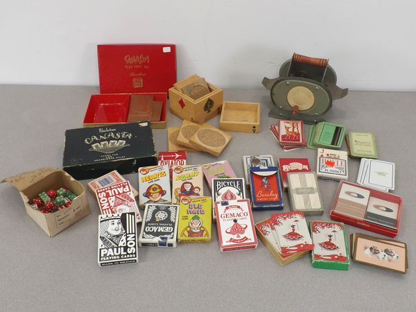 Large Lot of Vintage Playing Cards & Accessories