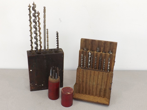 Lot of Antique Drill Bits in Boxes