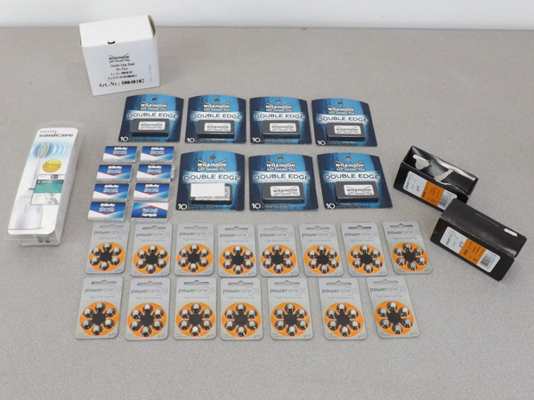 Large Lot of Brand New Hygiene Items, Batteries Unopened