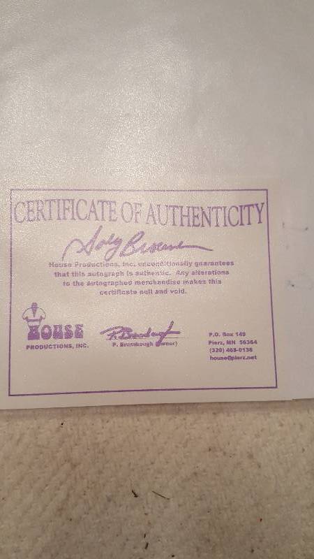 lot 49 image: Authentic Minnesota Vikings Joey Browner Signed Picture