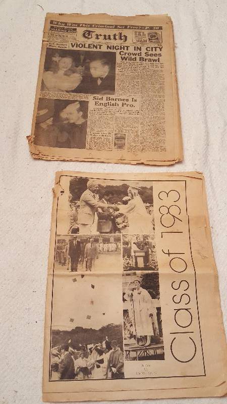 lot 50 image: 2 Old Newspapers.1964 AND 1983