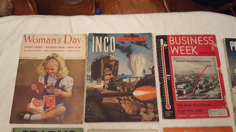 lot 51 image: 1939, 1944, 1946, 1947 magazines.
