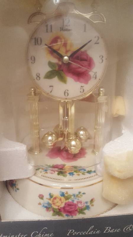 lot 55 image: Waltham Anniversary Clock. Roses