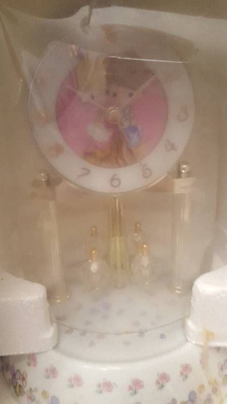 lot 59 image: Precious Moments Porcelain Anniversary collectable clock love one another